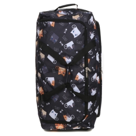 Średnia torba podróżna na kółkach 60l miękka kolorowa koty 891/65