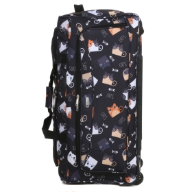 Średnia torba podróżna na kółkach 60l miękka kolorowa koty 891/65