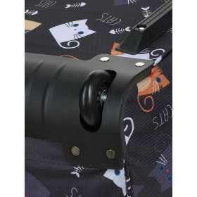 Średnia torba podróżna na kółkach 60l miękka kolorowa koty 891/65