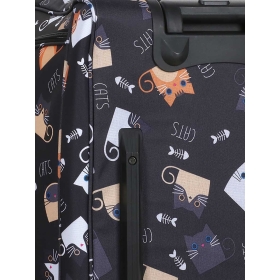 Średnia torba podróżna na kółkach 60l miękka kolorowa koty 891/65