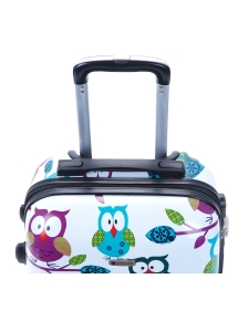 Mała kolorowa walizka na 4 kółkach dla dzieci sowy Airtex 808