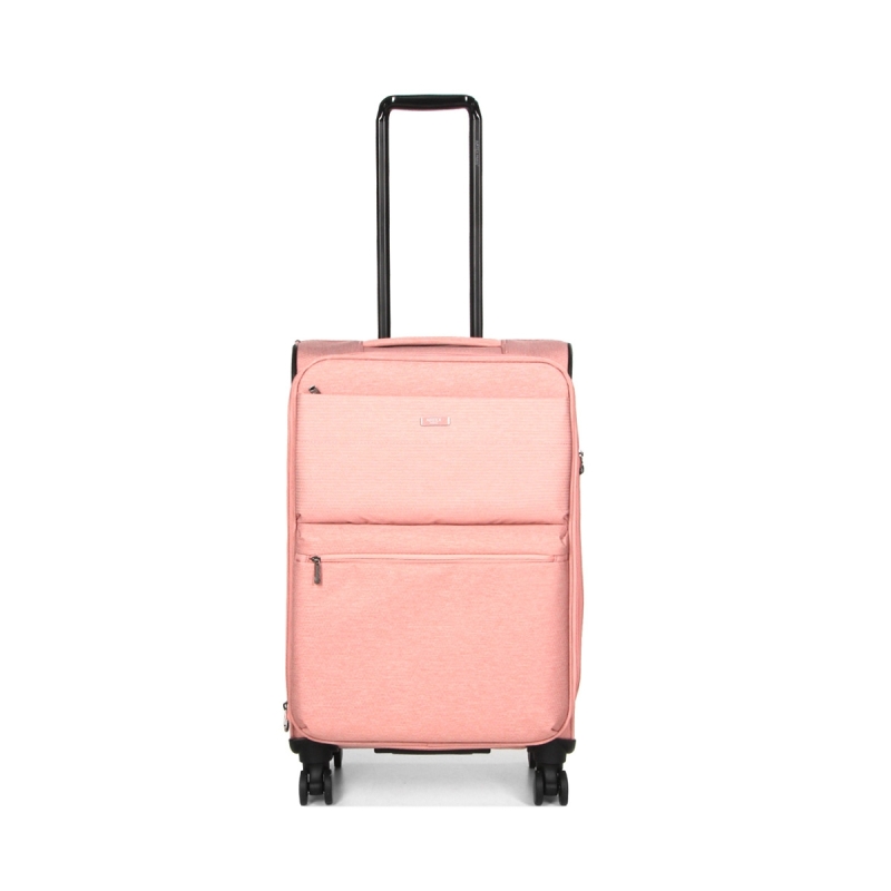 Średnia walizka podróżna na kółkach materiałowa 70 TSA Airtex 828