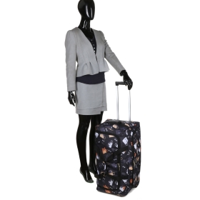 Średnia torba podróżna na kółkach 60l miękka kolorowa koty 891/65