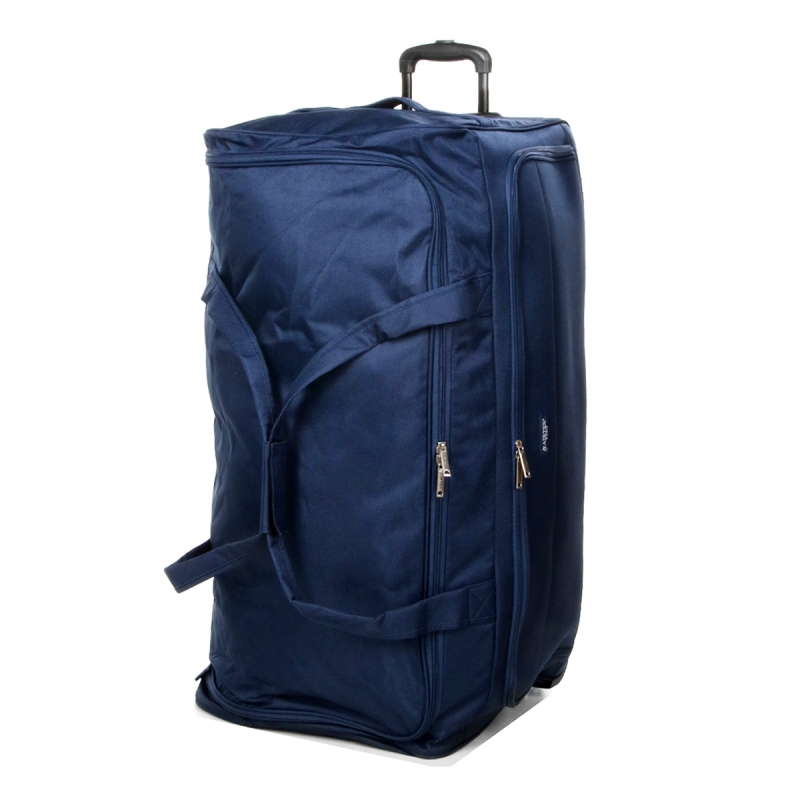 Duża torba podróżna na kółkach XL miękka 140 l Airtex 823/85 granatowa