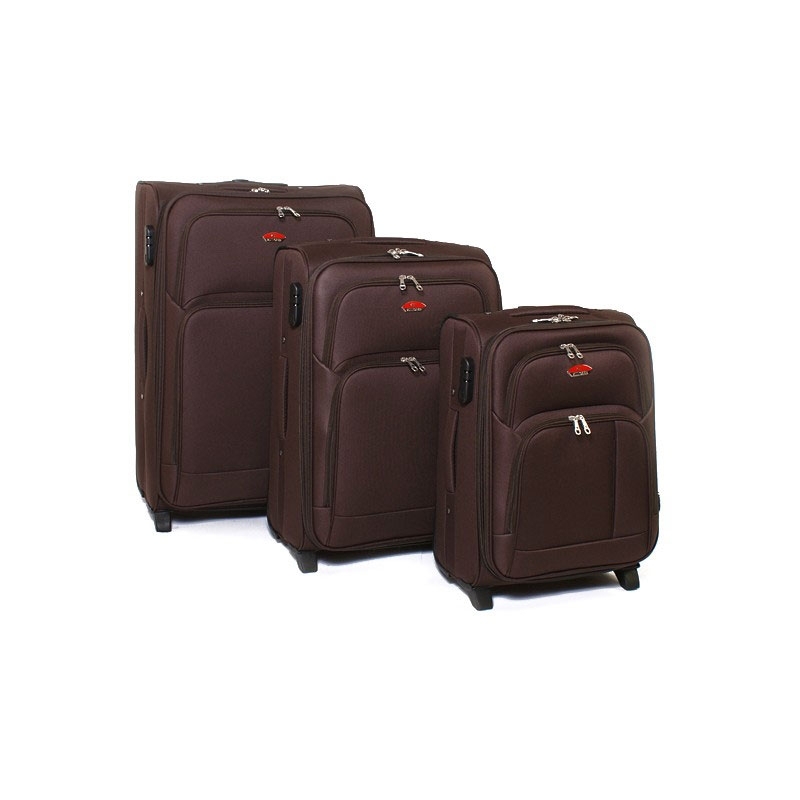 Zestaw walizek podróżnych na 2 kółkach materiałowych 3 sztuki 91074