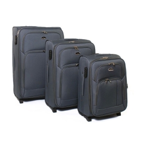 Zestaw walizek podróżnych na 2 kółkach materiałowych 3 sztuki 91074