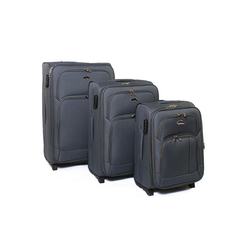 Zestaw walizek podróżnych na 2 kółkach materiałowych 3 sztuki 91074