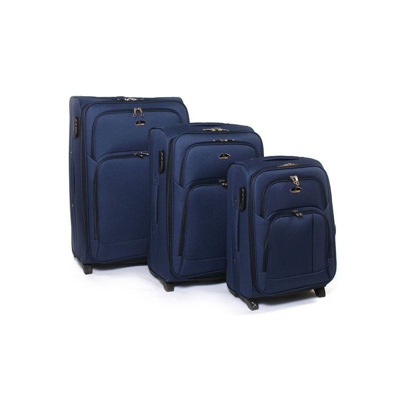 Zestaw walizek podróżnych na 2 kółkach materiałowych 3 sztuki 91074