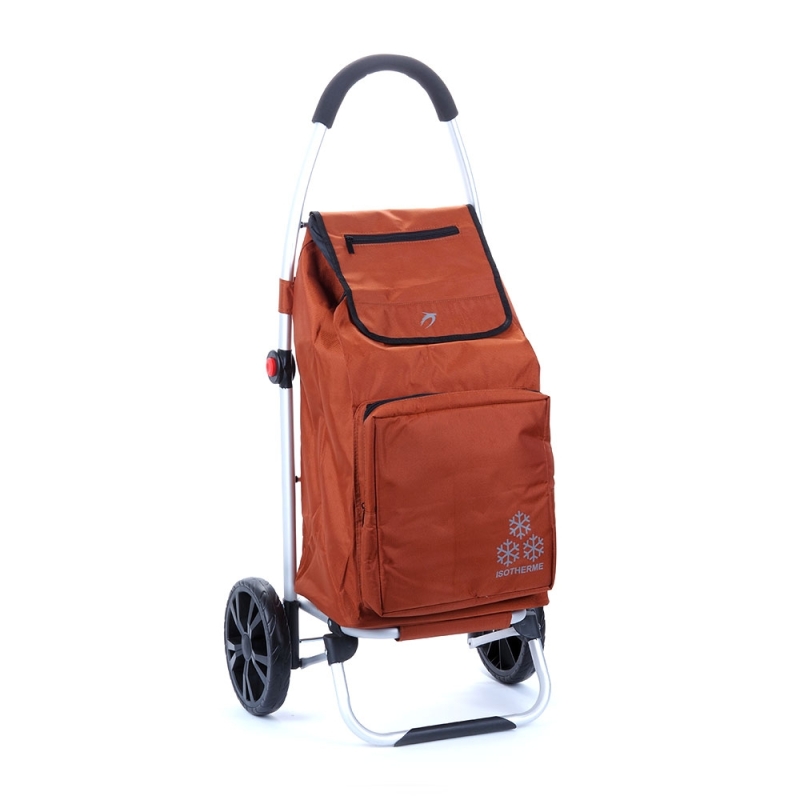 Wózek torba na zakupy na dużych kółkach składany termokieszeń 107