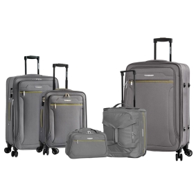 Zestaw walizek podróżnych na kółkach materiałowych 3 szt plus 2 torby 21403