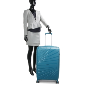 Walizka podróżna duża na 4 kółkach polipropylen 100l TSA 287