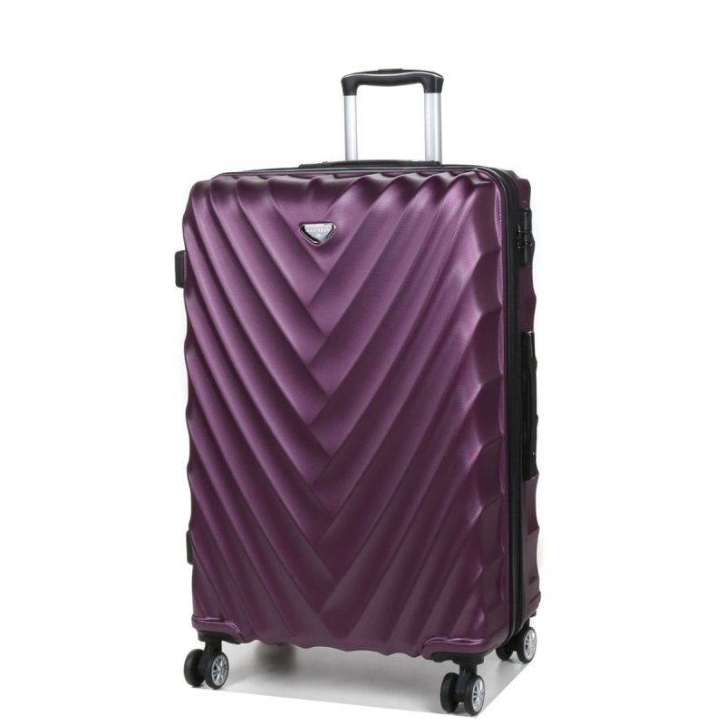 Duża walizka podróżna na czterech kółkach twarda 80 l 93503