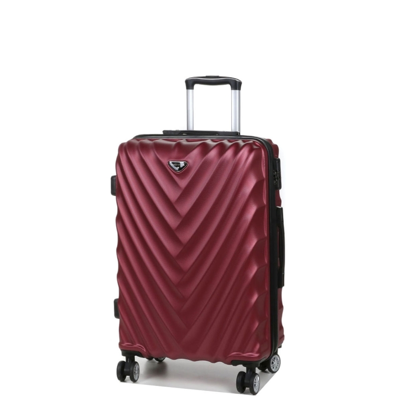 Średnia walizka podróżna na kółkach 60 l twarda ABS 93503