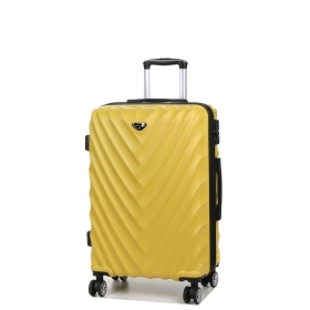 Średnia walizka podróżna na kółkach 60 l twarda ABS 93503