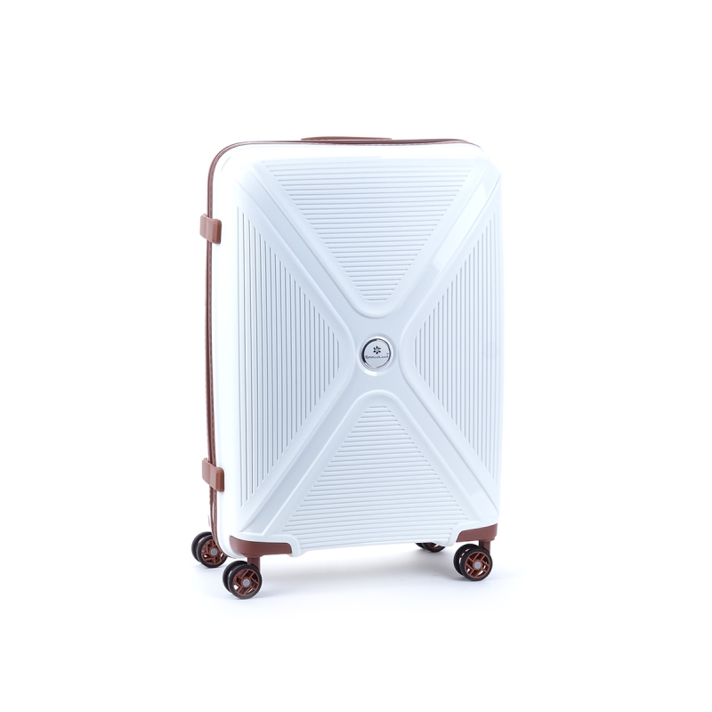 Walizka podróżna średnia na 4 kółkach polipropylen 80 l TSA A84803