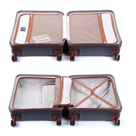 Walizka podróżna średnia na 4 kółkach polipropylen 80 l TSA A84803