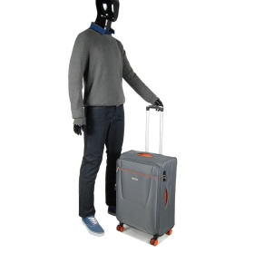 Średnia walizka podróżna na 4 kółkach materiałowa 60l TSA Airtex 825