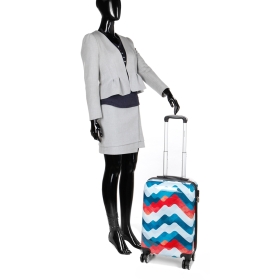 Mała kolorowa walizka na 4 kółkach dla dzieci młodzieżowa 96820T