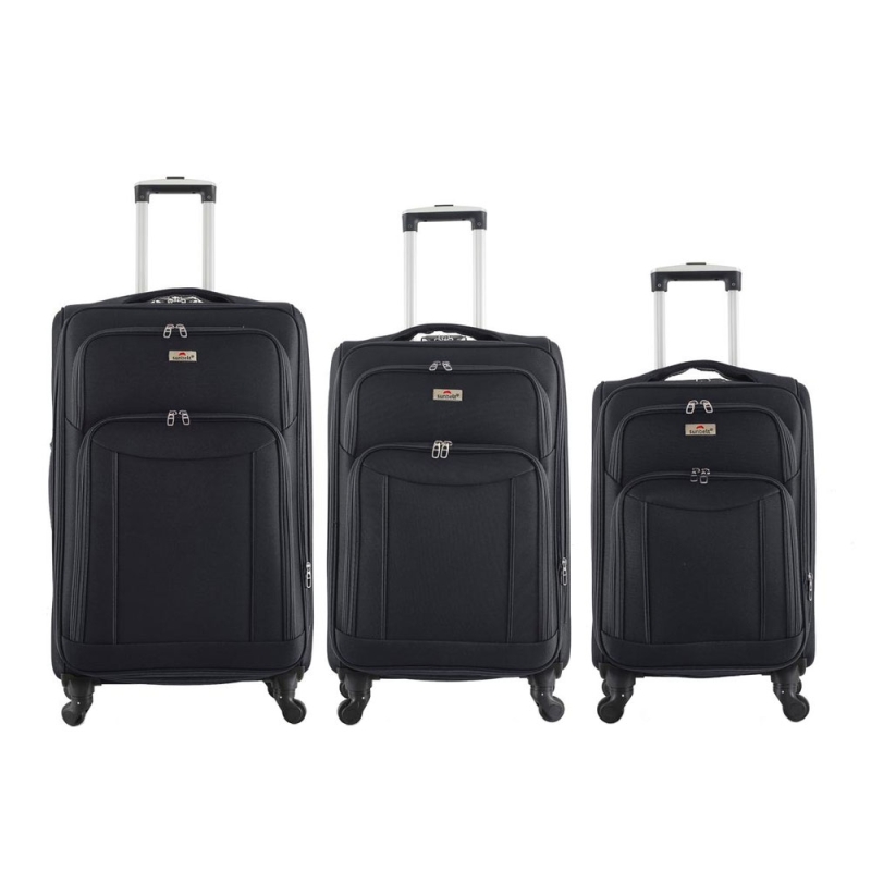 Zestaw walizek podróżnych na 4 kółkach materiałowych 3 sztuki 9774