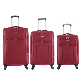 Zestaw walizek podróżnych na 4 kółkach materiałowych 3 sztuki 9774