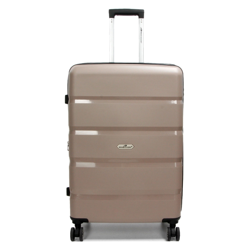 Duża walizka podróżna na kółkach polipropylen TSA 100l 43603