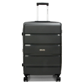 Duża walizka podróżna na kółkach polipropylen TSA 100l 43603