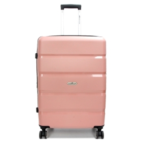 Duża walizka podróżna na kółkach polipropylen TSA 100l 43603