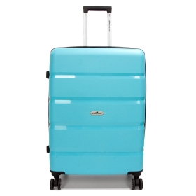 Duża walizka podróżna na kółkach polipropylen TSA 100l 43603