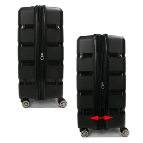 Duża walizka podróżna na kółkach polipropylen TSA 100l 43603