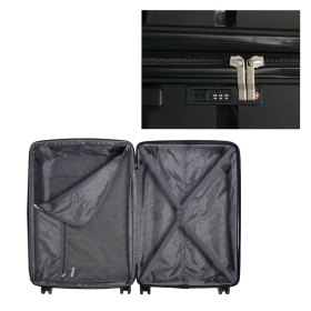 Duża walizka podróżna na kółkach polipropylen TSA 100l 43603