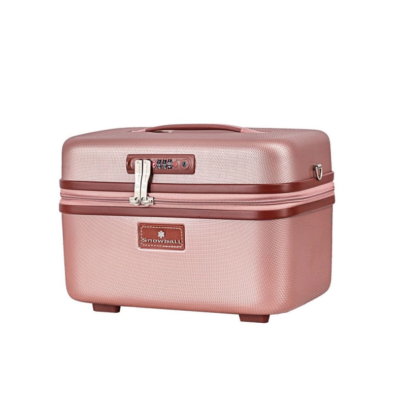 Duża kosmetyczka podróżna damska kuferek twardy ABS TSA 13l A52335