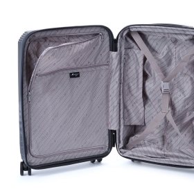 Walizka podróżna na kółkach mała do samolotu z portem USB Airtex 647