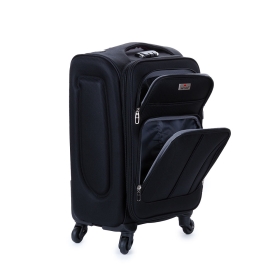 Walizka podróżna mała na kółkach kabinowa, materiałowa 40l SB-688