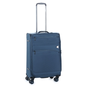 Walizka podróżna średnia na kółkach materiałowa, z poszerzeniem 80l 21505