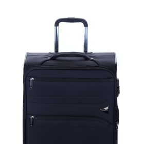 Walizka podróżna średnia na kółkach materiałowa, z poszerzeniem 80l 21505