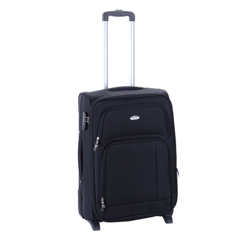 Średnia walizka podróżna na dwóch kółkach materiałowa 91074