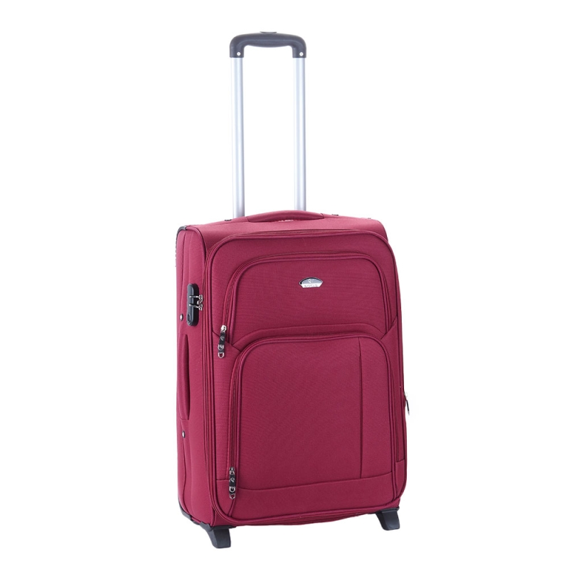 Średnia walizka podróżna na dwóch kółkach materiałowa 91074