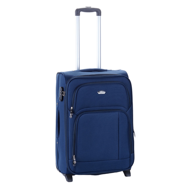 Średnia walizka podróżna na dwóch kółkach materiałowa 91074