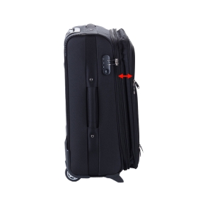 Średnia walizka podróżna na dwóch kółkach materiałowa 91074