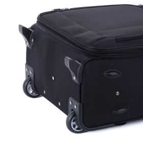 Średnia walizka podróżna na dwóch kółkach materiałowa 91074