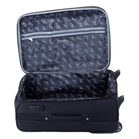 Średnia walizka podróżna na dwóch kółkach materiałowa 91074