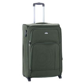 Duża walizka podróżna na dwóch kółkach materiałowa 91074