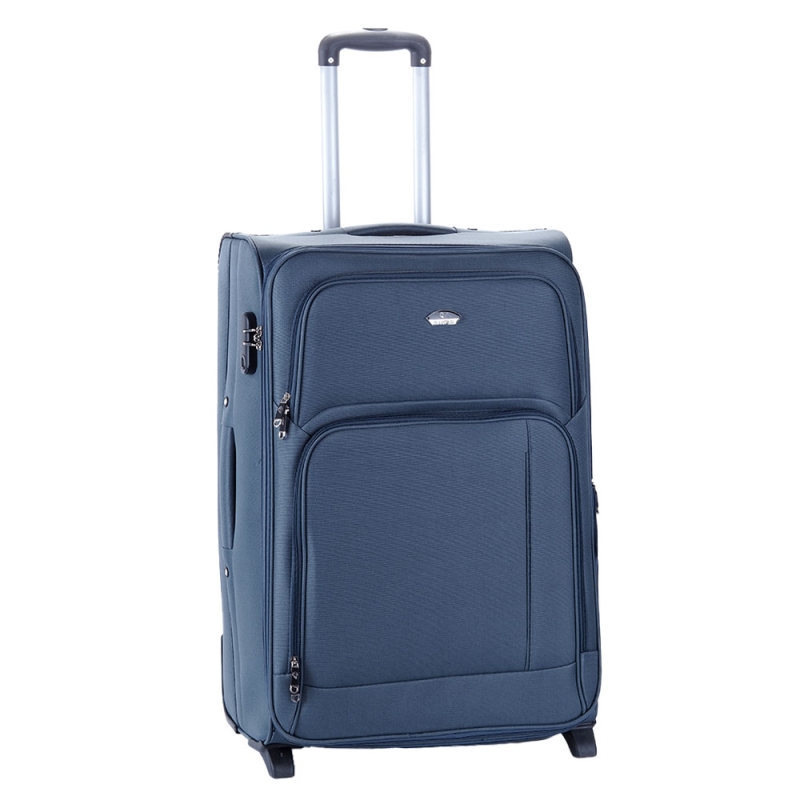 Duża walizka podróżna na dwóch kółkach materiałowa 91074