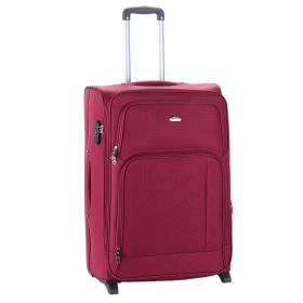 Duża walizka podróżna na dwóch kółkach materiałowa 91074