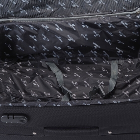 Duża walizka podróżna na dwóch kółkach materiałowa 91074