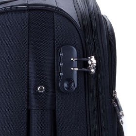 Duża walizka podróżna na dwóch kółkach materiałowa 91074