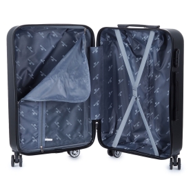 Walizka podróżna na 4 kółkach średnia, tania 60l ABS SU625