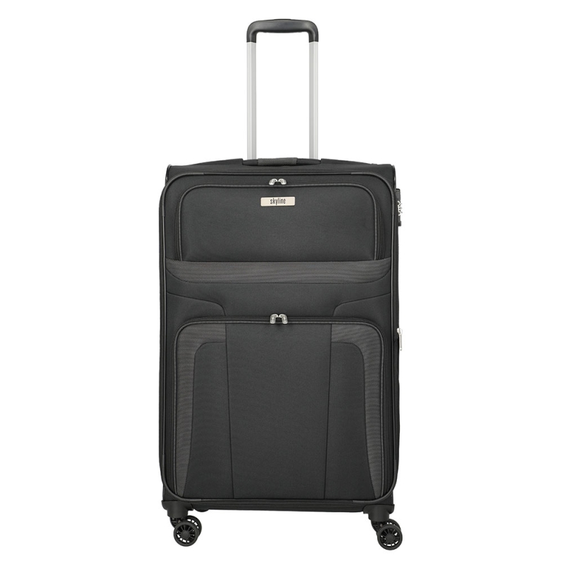 Walizka podróżna duża na kółkach lekka, poszerzana 100 l TSA 98549