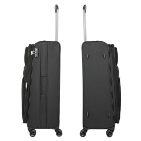 Walizka podróżna duża na kółkach lekka, poszerzana 100 l TSA 98549