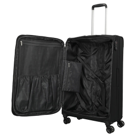 Walizka podróżna duża na kółkach lekka, poszerzana 100 l TSA 98549